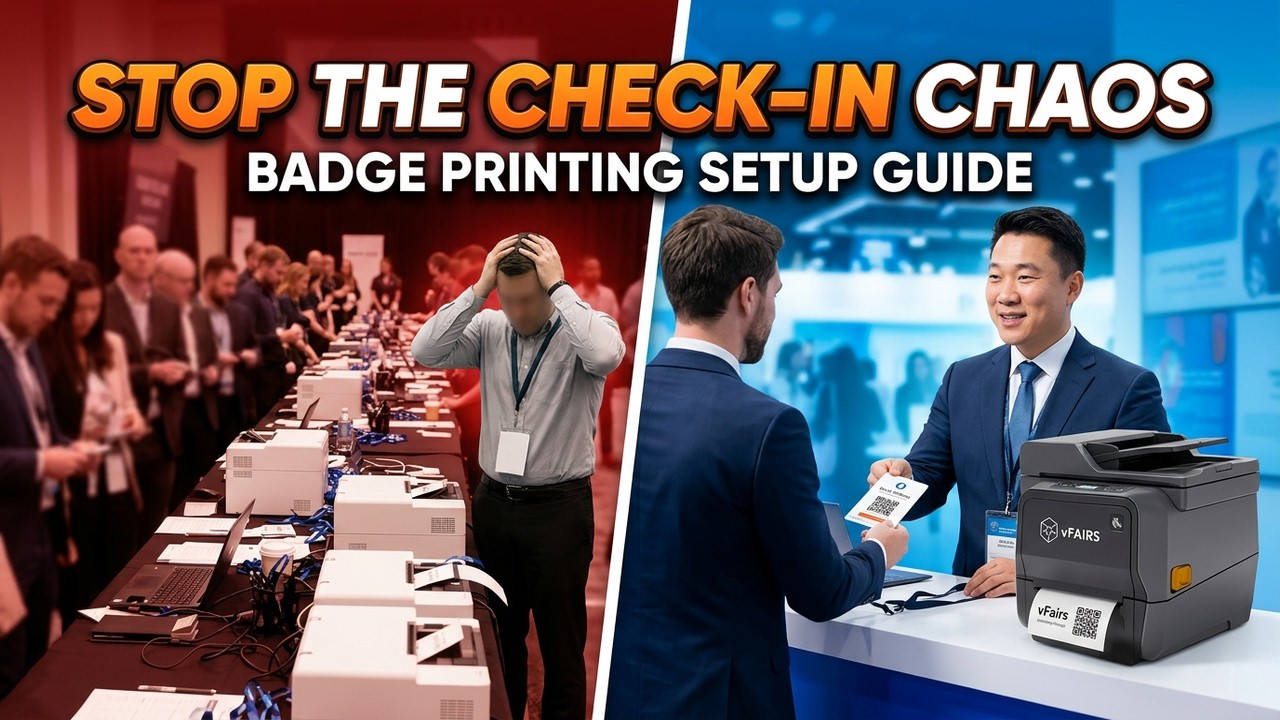 Onsite Badge Printing Setup with vFairs | Faster Check-Ins, Zero Chaos (2026)
