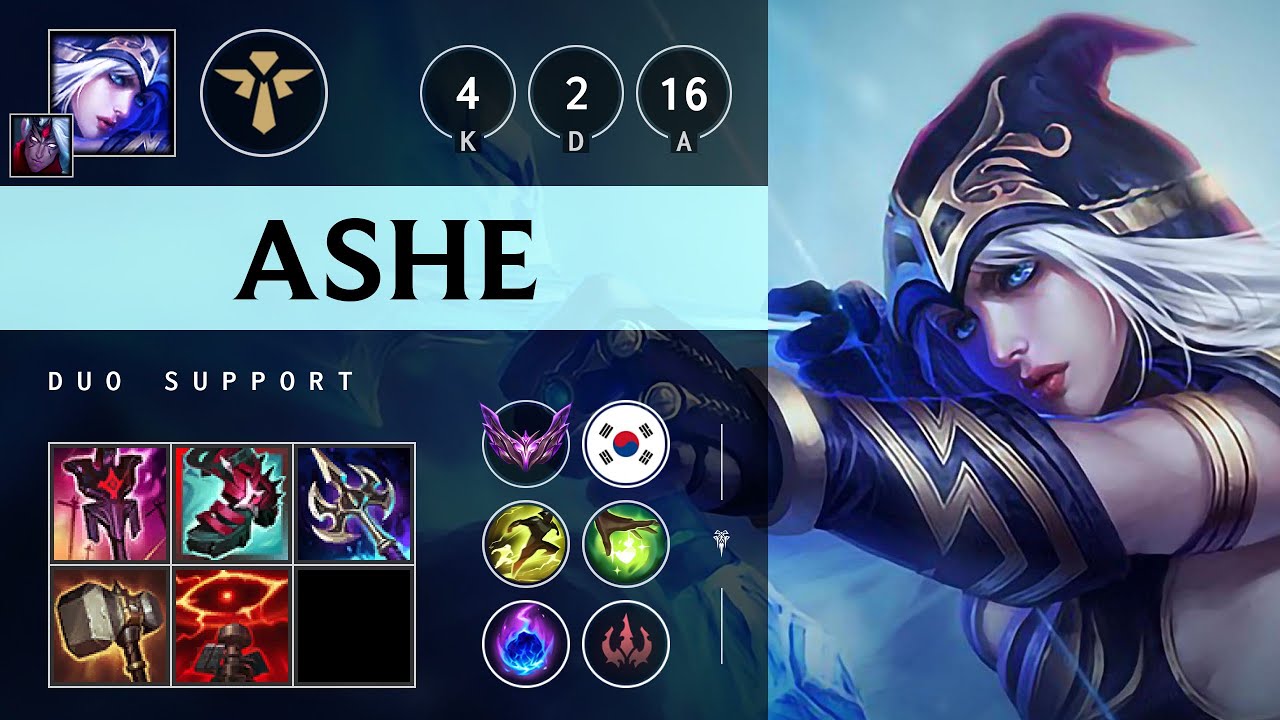 Ashe Support vs Nami - KR Master Patch 25.17