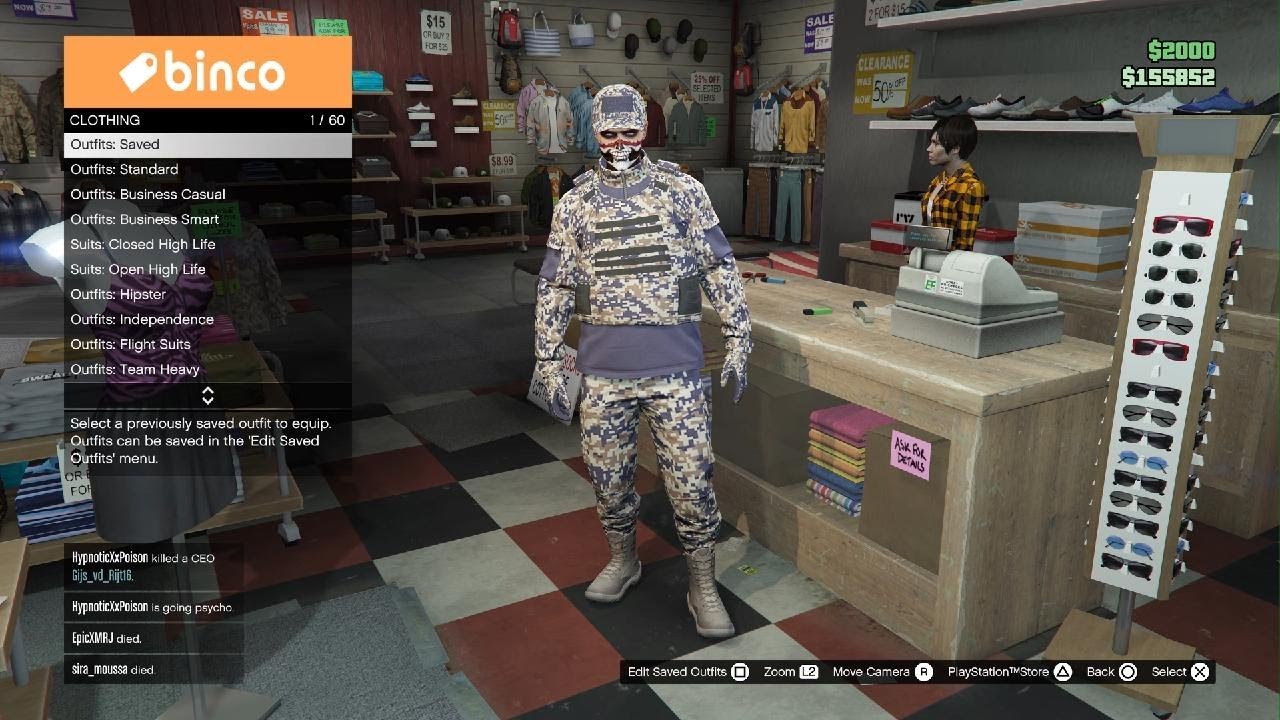 GTA 5 online grey digital camo outfit