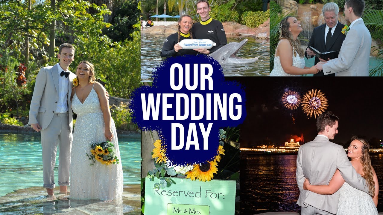 Our WEDDING DAY | Discovery Cove Wedding | Disney Firework Cruise | Florida February 2020