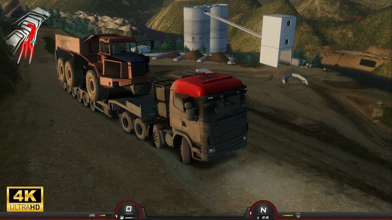 Driving in Quarry with 53T Articulated Truck | Truckers of Europe 3 | Ultra Graphics | 4K Gameplay