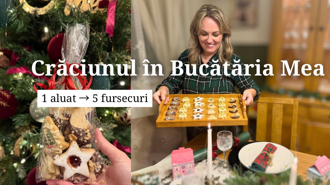 Cum fac 5 feluri de fursecuri dintr-un singur aluat🎄 Crăciunul în bucătăria mea | Masa de Sărbători 