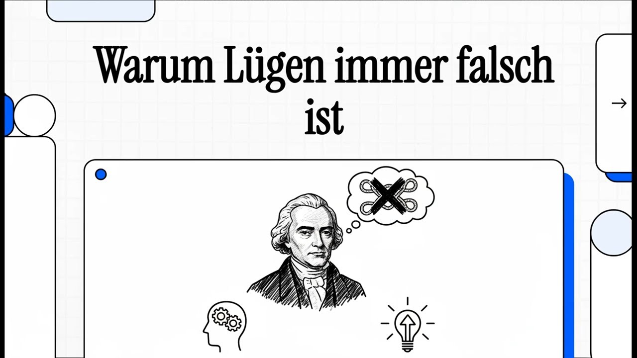 Kant: Warum L&uuml;gen immer falsch ist | EINFACH ERKL&Auml;RT