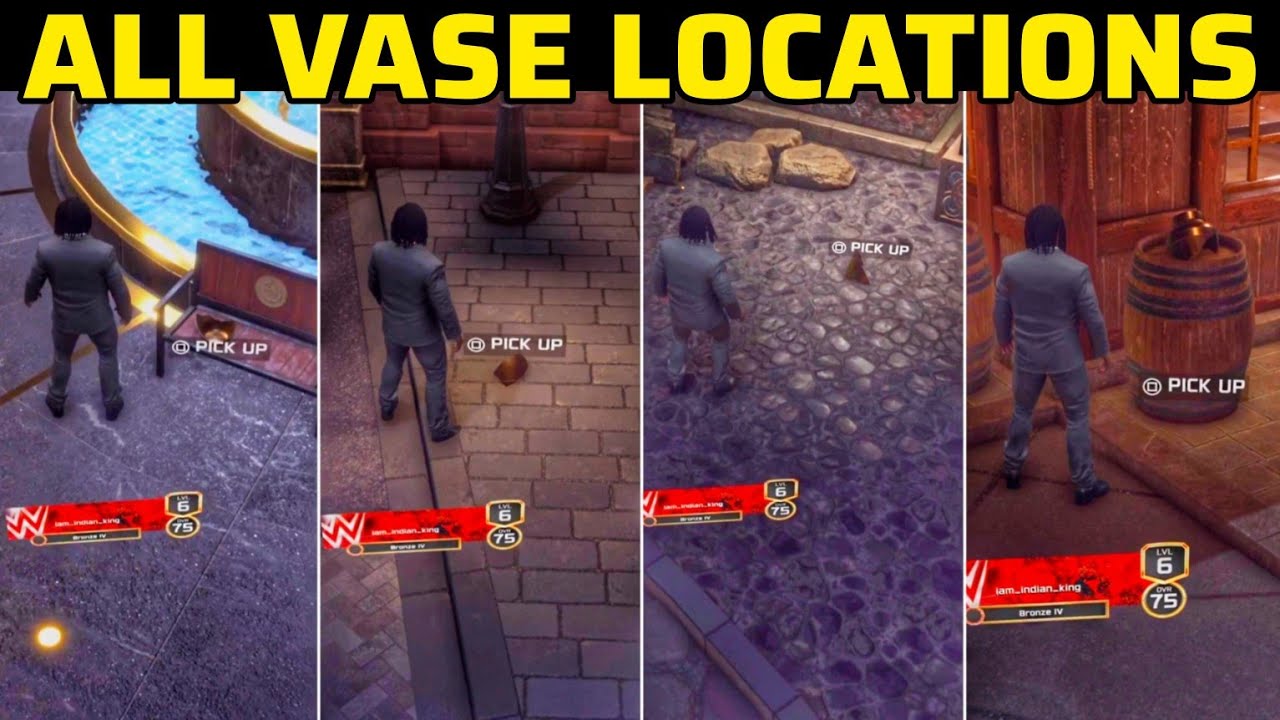 WWE 2K25 | All Broken Vase Locations | An Authentic WWE Broken Vase | The Island