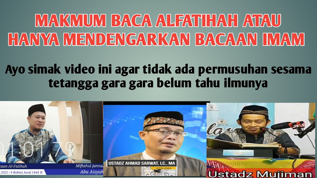 MAKMUM BACA ALFATIHAH ATAU HANYA MENDENGARKAN BACAAN IMAM