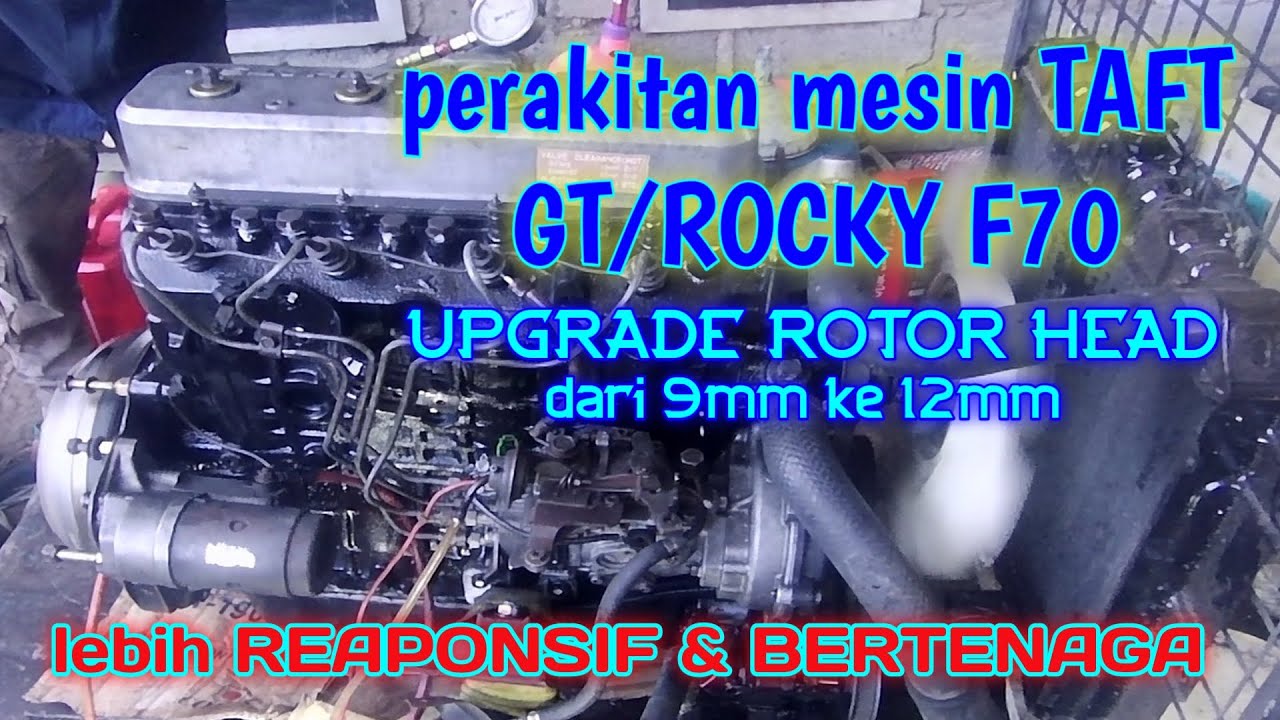 PERAKITAN mesin TAFT GT/ROCKY F70 & UPGRADE rotor head 9mm ke 12mm.