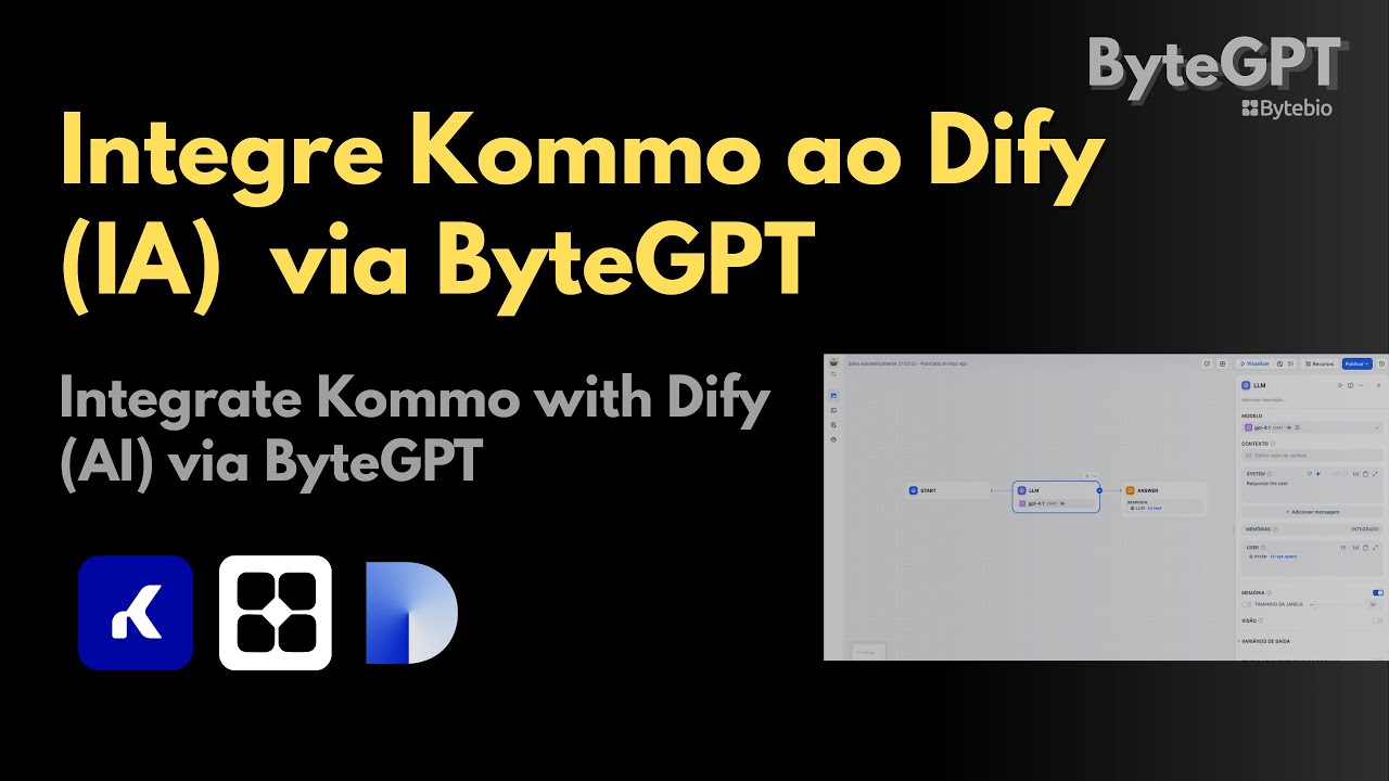 Integre Kommo ao Dify (IA)  via ByteGPT / Integrate Kommo with Dify (AI) via ByteGPT