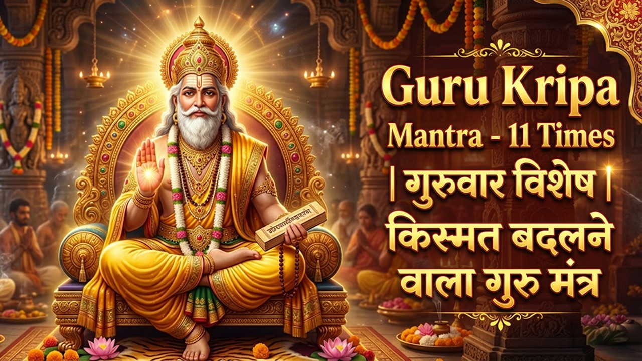 Guru Kripa Mantra 11 Times 🔁 | Thursday Special 🔱 किस्मत बदलने वाला गुरु मंत्र ✨