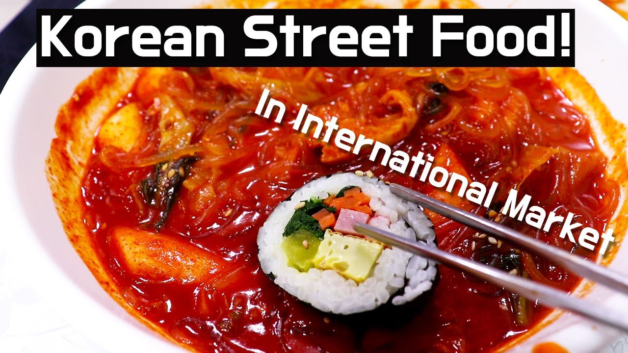 Korean Street Food in Pyeongtaek International Market Osan Air Base