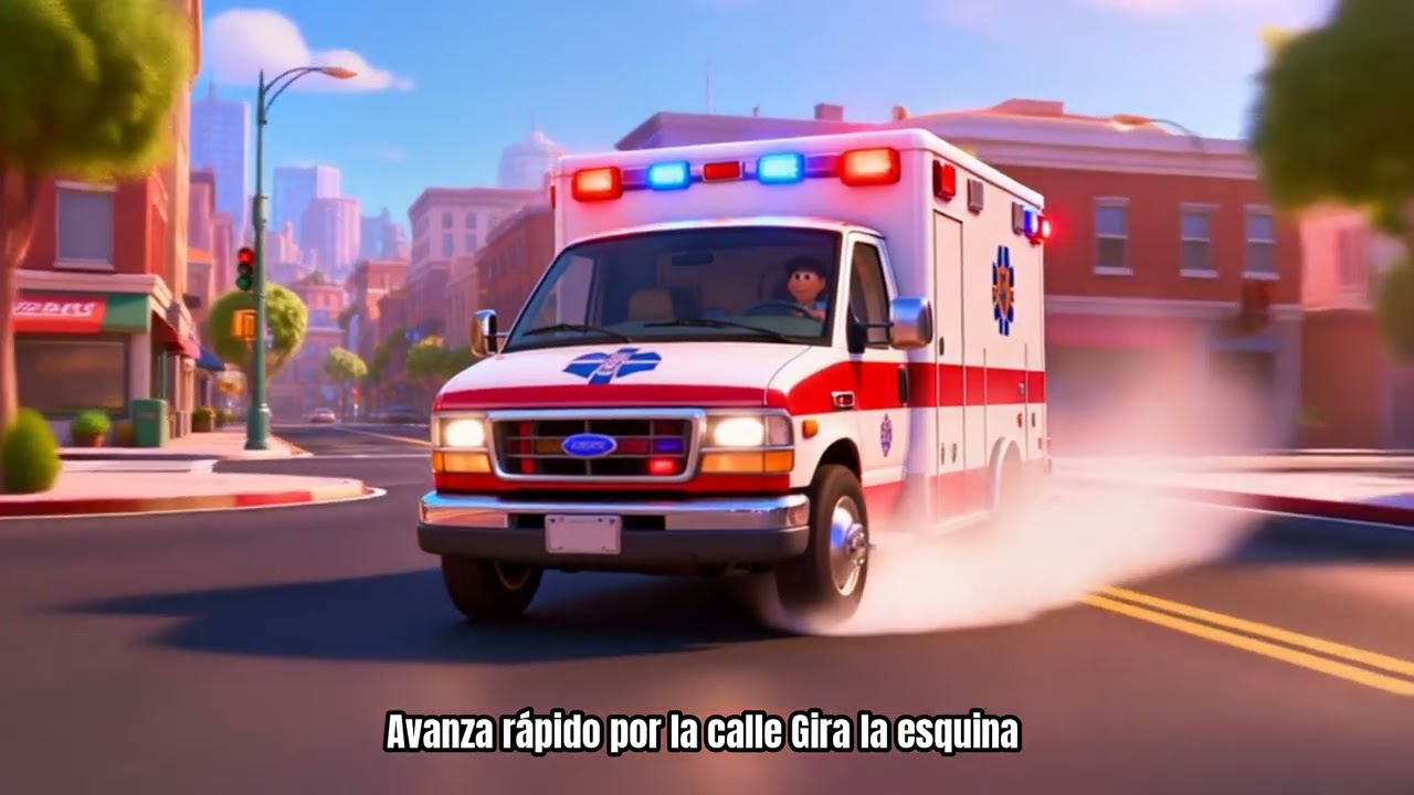 Canción de la ambulancia 🚑 | Aprendiendo sobre vehículos | Canciones infantiles educativas