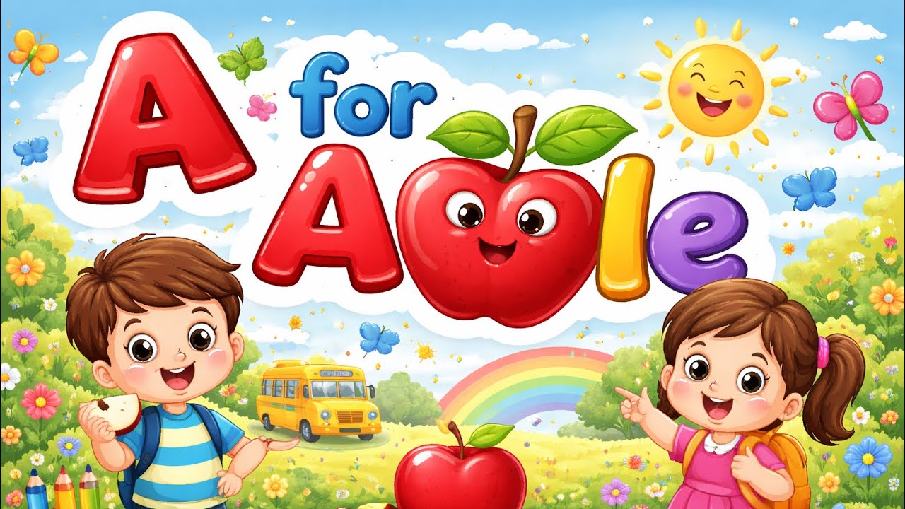 Phonics Song 2 with TWO Words in 3D - A For Airplane - ABC Alphabet Songs with Sounds for Children