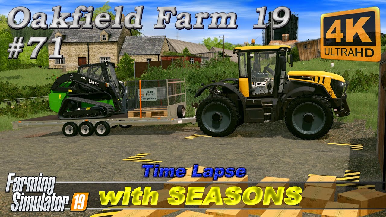 Animal care, mowing and fertilizing | Oakfield Farm with Seasons | FS19 TimeLapse #71 | 4K(UltraHD)