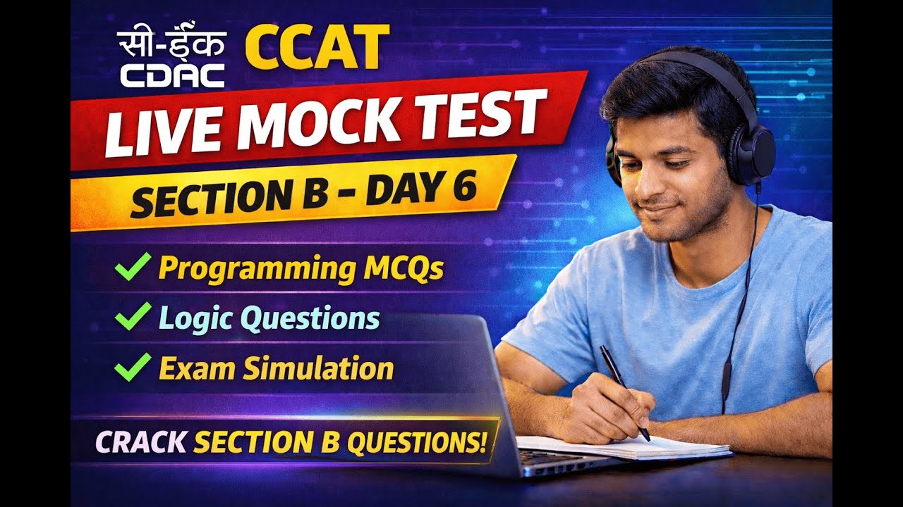 CCAT Live Mock Test – Section B  Day 6  | Live Mock Test for February 2026 Batch