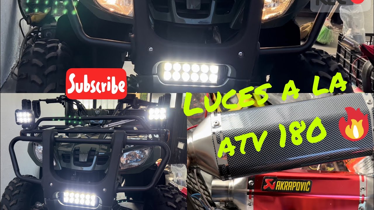 Barras LED a la Italika Atv 180 y nuevo escape || chcn Life