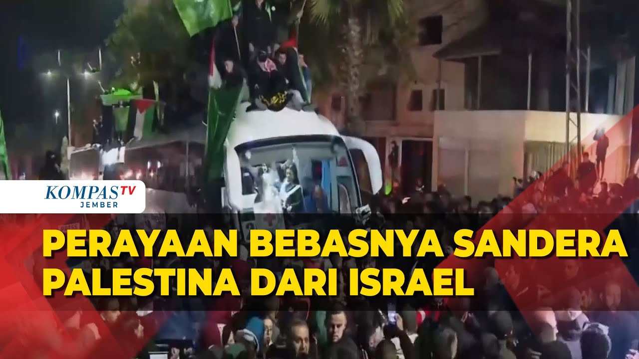 Meriah! Warga Rayakan Pembebasan Sandera Palestina yang Ditawan Israel