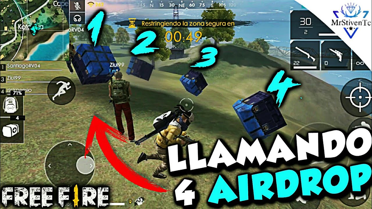 LLAMANDO AL MISMO TIEMPO 4 AIRDROP (PARTIDA ÉPICA Y GRACIOSA CON EL CLAN *TC*) ●FREE FIRE●
