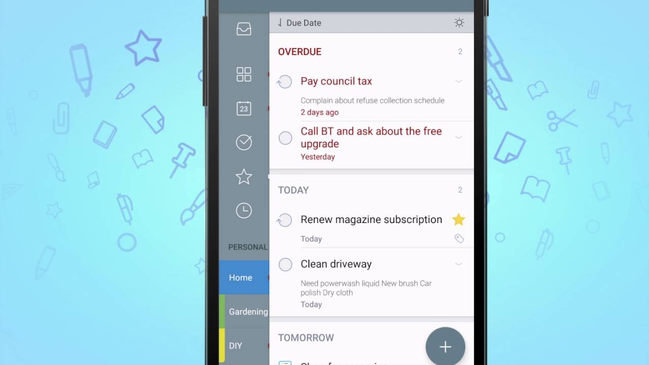 Intro of 2Do for Android