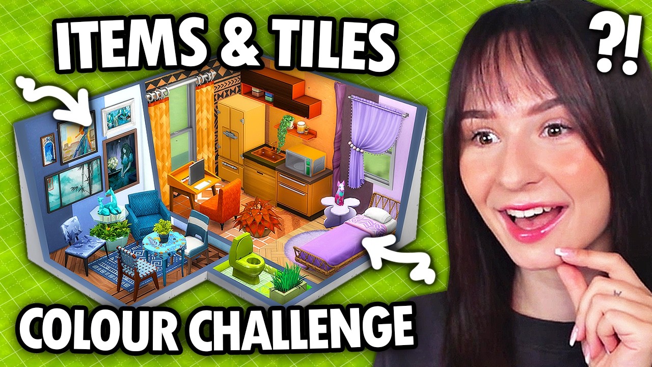 Every room is a different COLOUR, TILE & ITEM challenge in The Sims 4