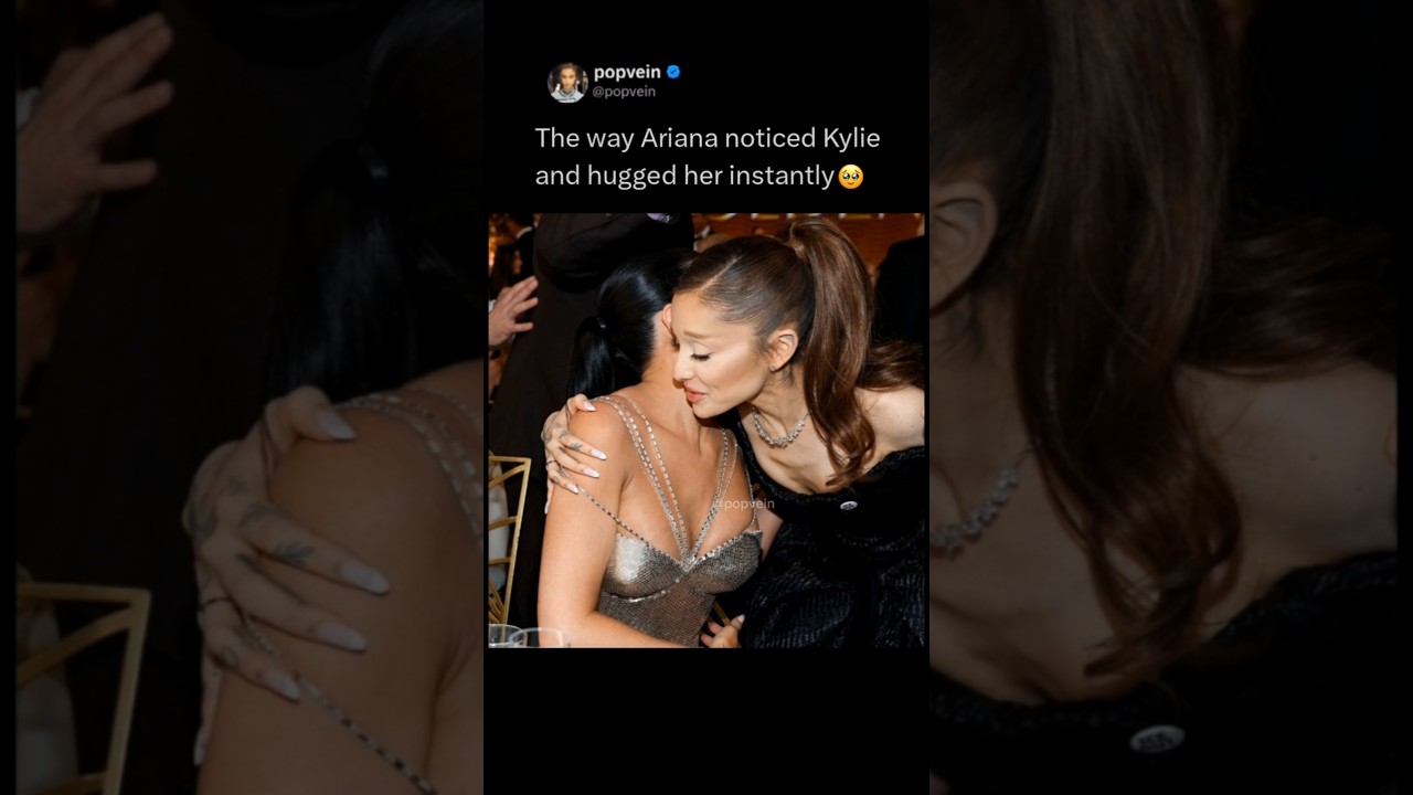 The way Ariana Grande noticed Kylie Jenner and hugged her instantly at the Golden Globes 2026 🥹