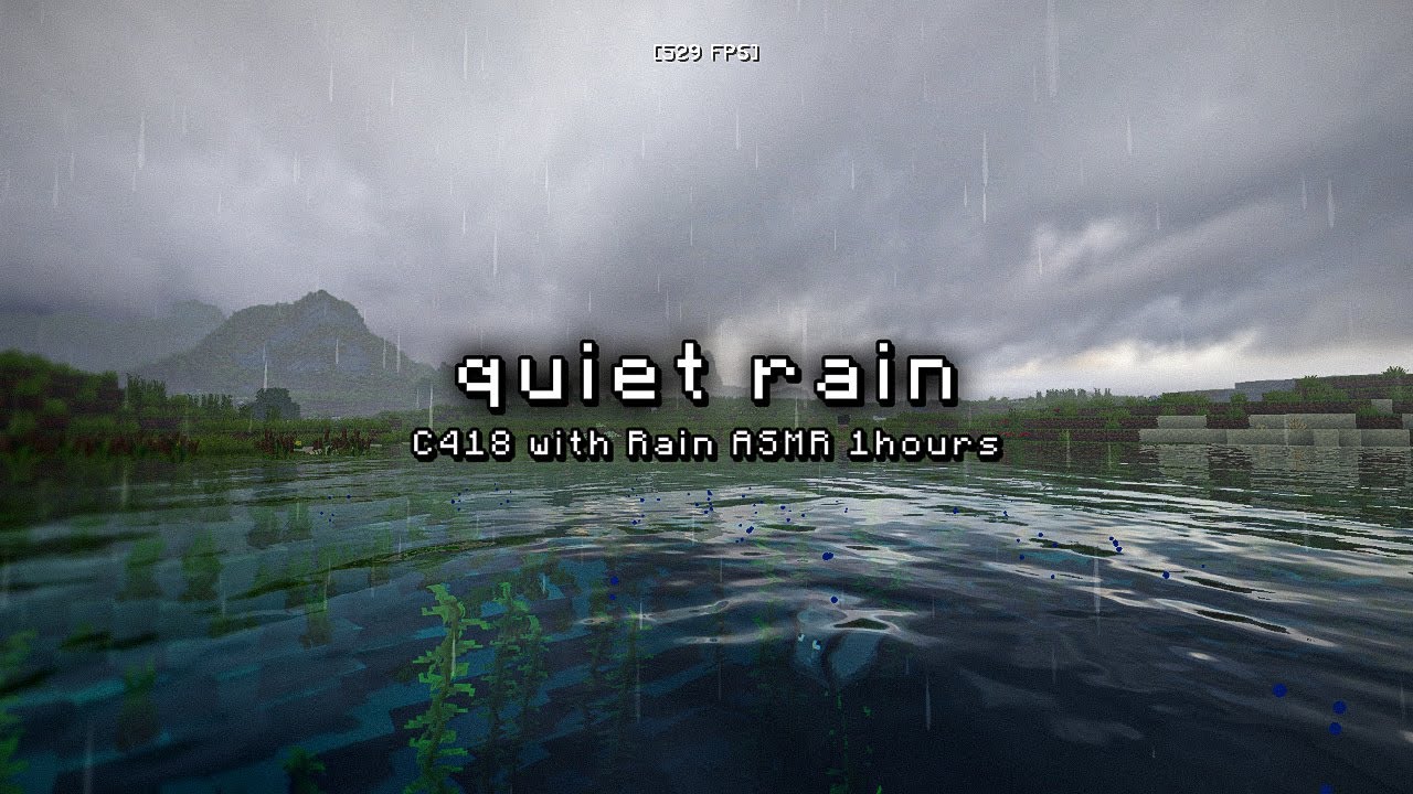 Quiet Rain 🌧️|  MINECRAFT Music with Soft Rain Relaxing