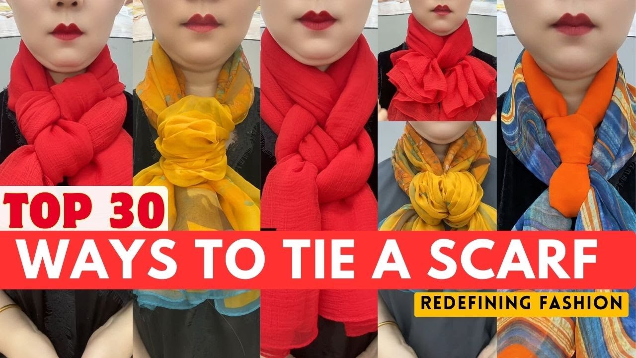 The 30 stylish ways to tie a scarf in 2024| Easy scarf styles for girls Part-02 #scarfwearing