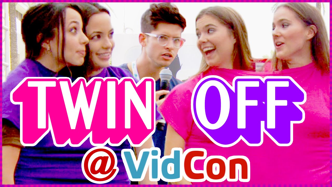 Twin Challenge Epic Rap Battle MerrellTwins vs. NinaAndRanda at VidCon