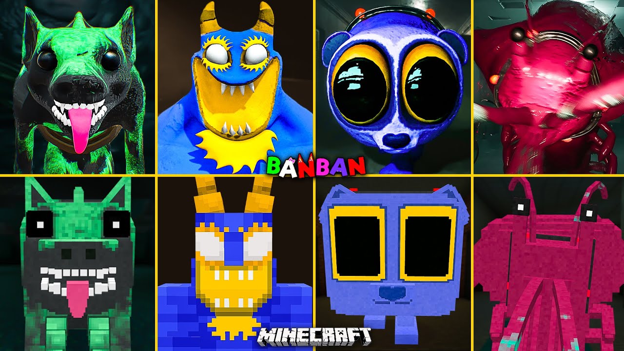 Garten of Banban 8 ALL JUMPSCARES vs MINECRAFT
