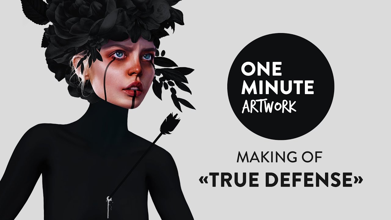 Digital Drawing - Making of &laquo;True Defense&raquo; by Laura H. Rubin | One Minute Artwork