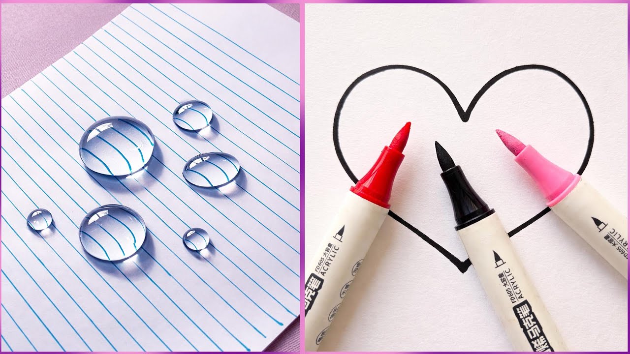 12 Easy Creative Art Hacks When You’re Bored || Art Ideas || painting for Beginners