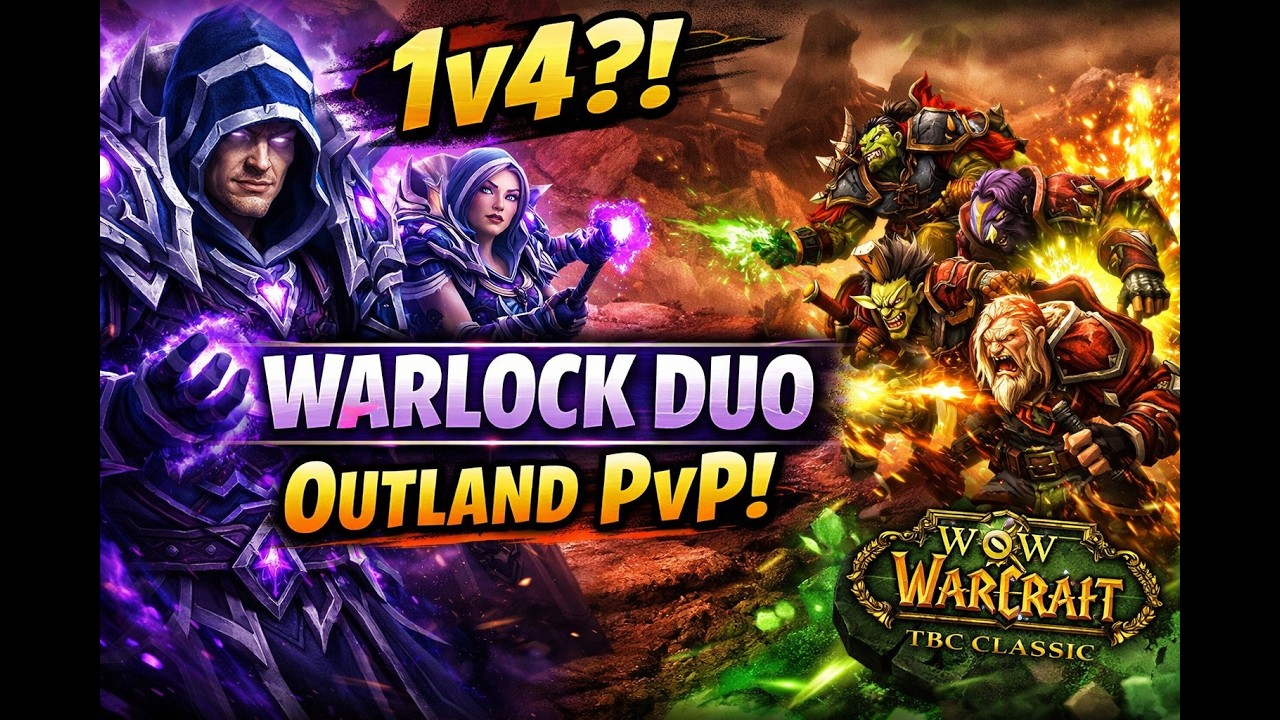 2 Alliance Warlocks Dominate Outland | Insane 1v4 World PvP (TBC Classic) – JfiveTV