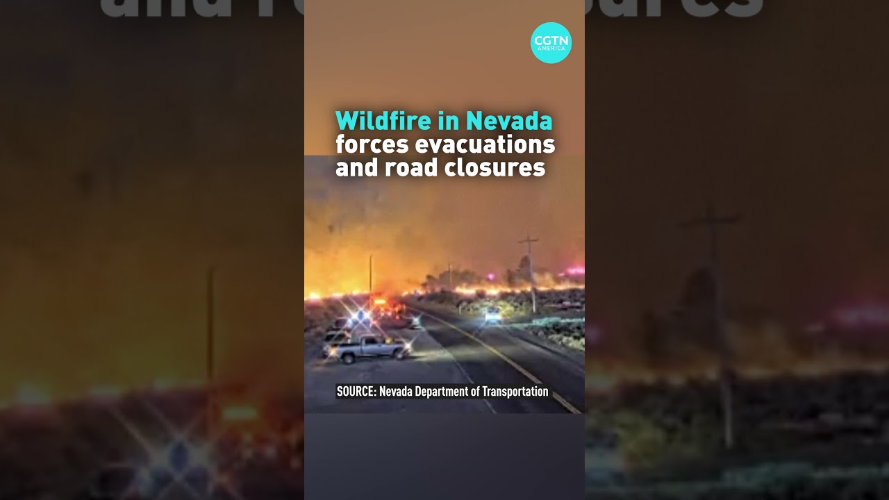 Wildfire in Nevada forces evacuations and road closures