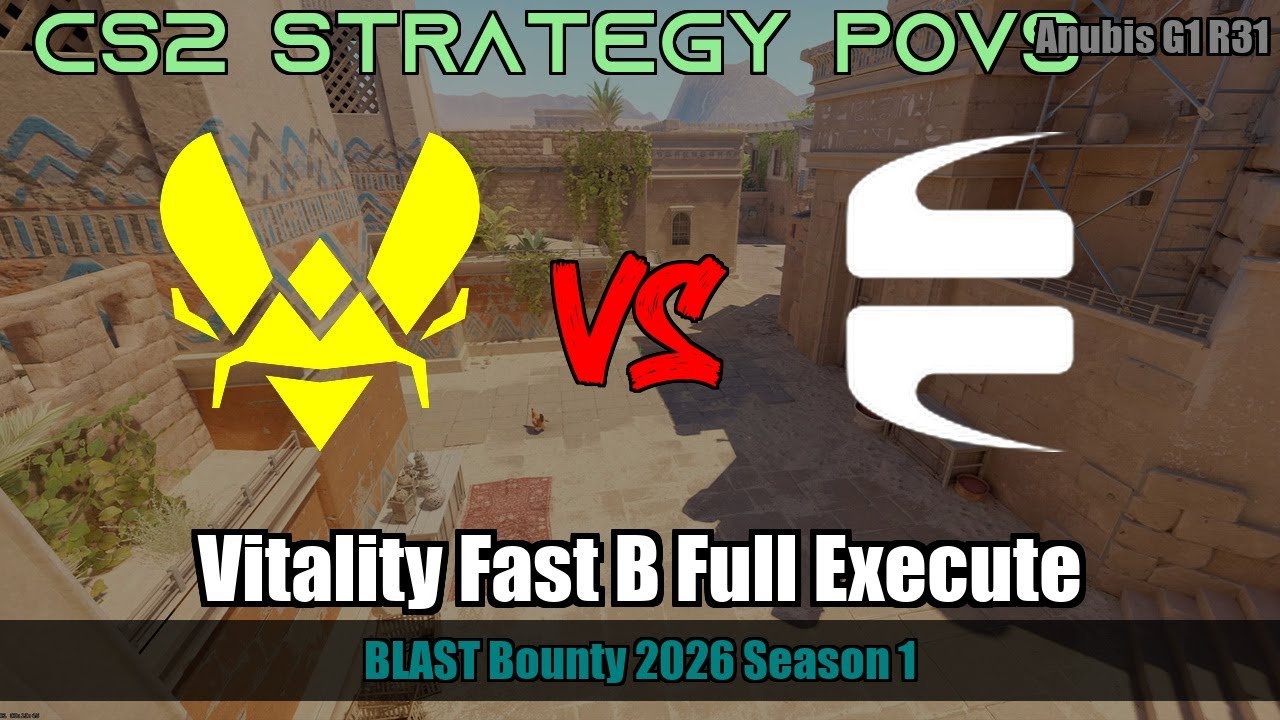 Vitality Fast B Full Execute - Anubis G1R31 | Vitality | BLAST Bounty 2026 Season 1 #cs2 #counter...