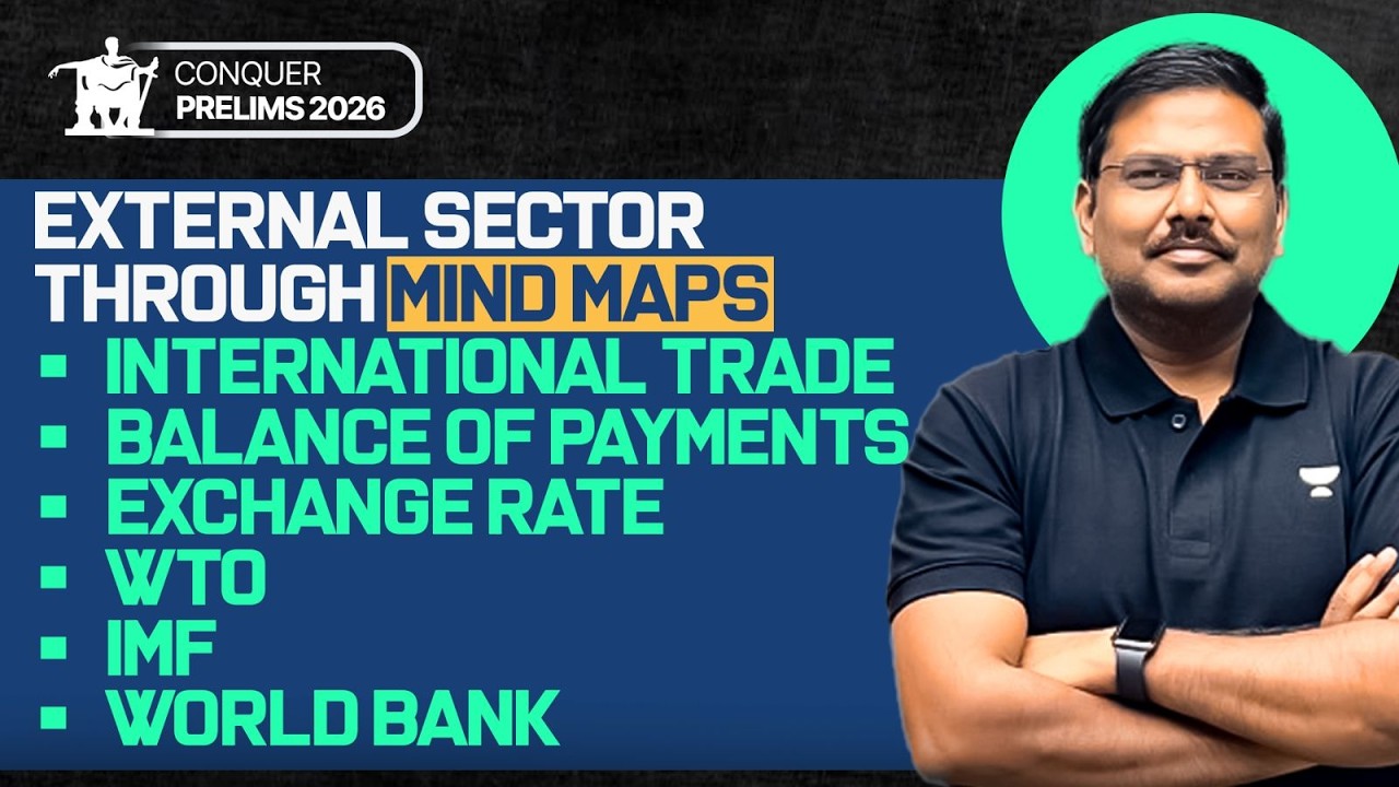 Indian Economy for UPSC 2026: Most Important Topics- External Sector | One Shot Marathon | Shyam Sir