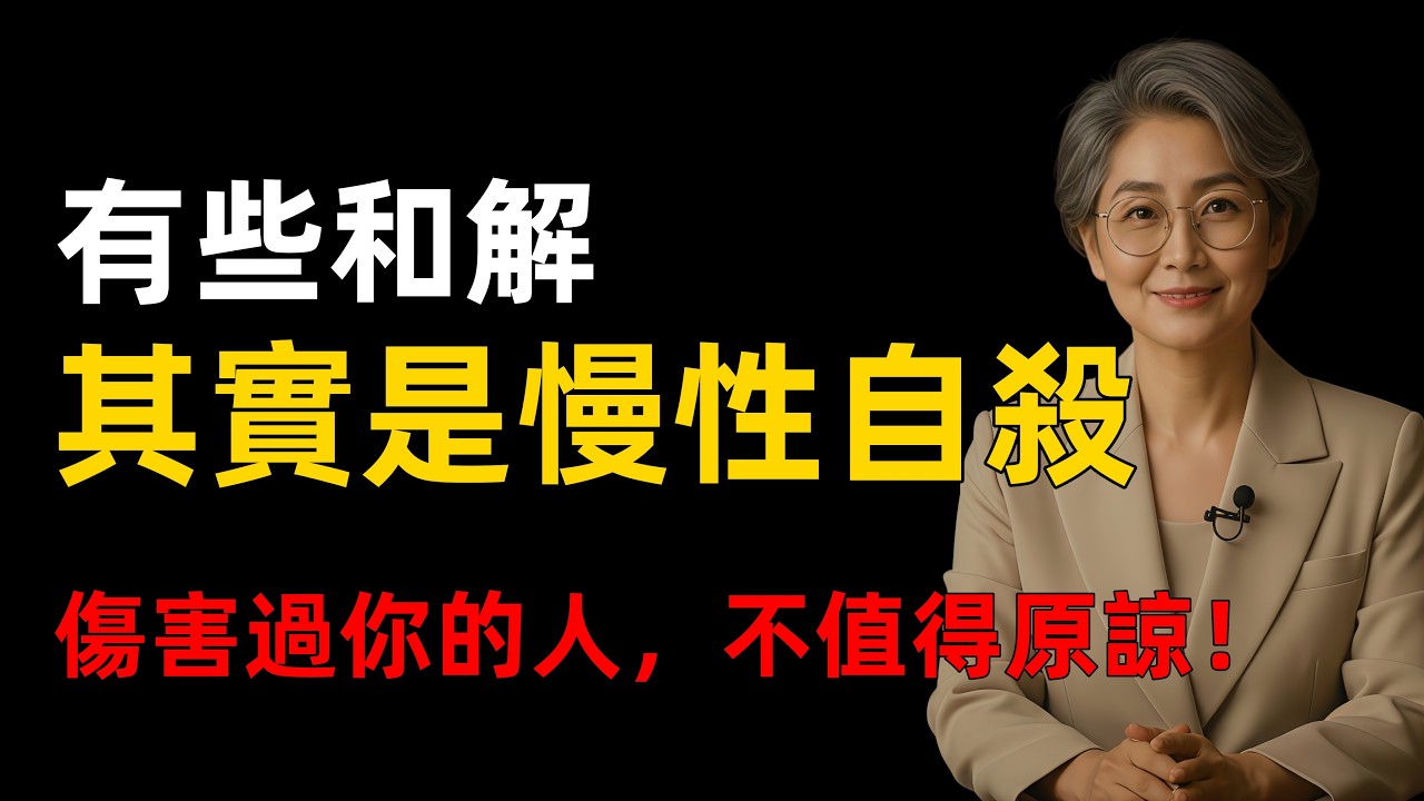 為什麼輕言原諒，往往是第二次傷害的開始？為什麼“絕情”是一個人最高級的自律與止損!