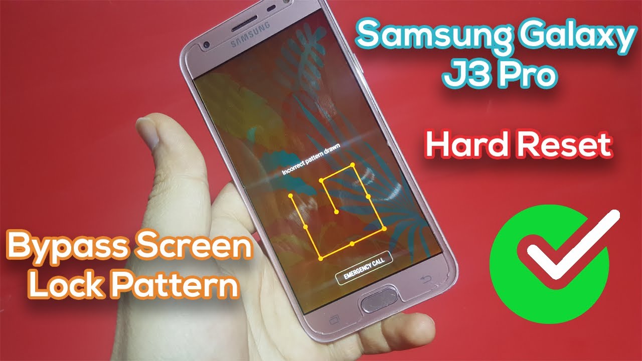 Hard Reset SAMSUNG J330 Galaxy J3 Pro 2017 - Bypass screen lock pattern
