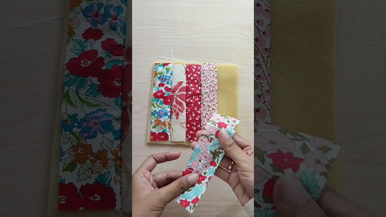 diy coaster from scrap fabric #diy #tutorial #sewing #sewingtutorial #coaster #sewingproject #craft