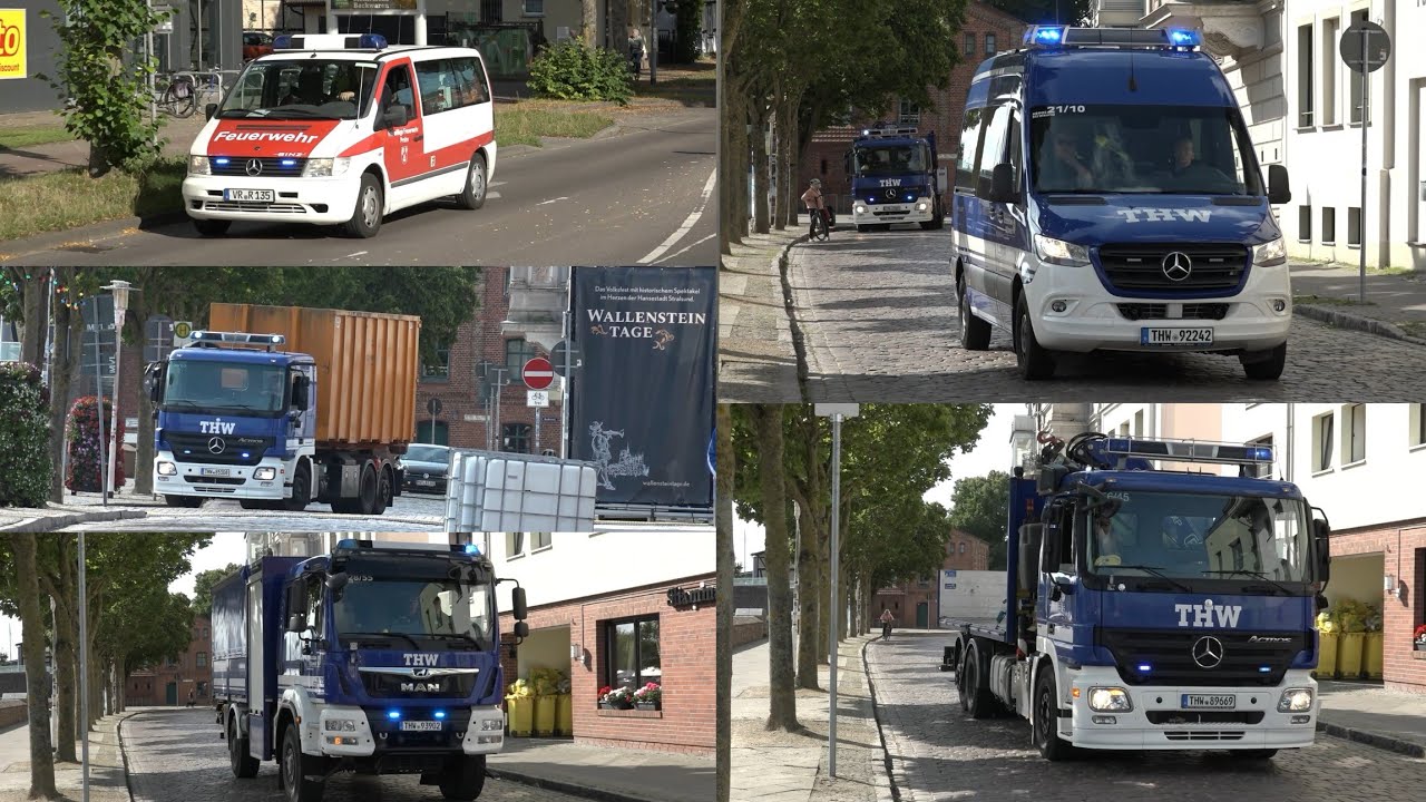 [Havarie auf Strelasund!] Einsatzfahrt ELW FF Prohn + THW OV Stralsund