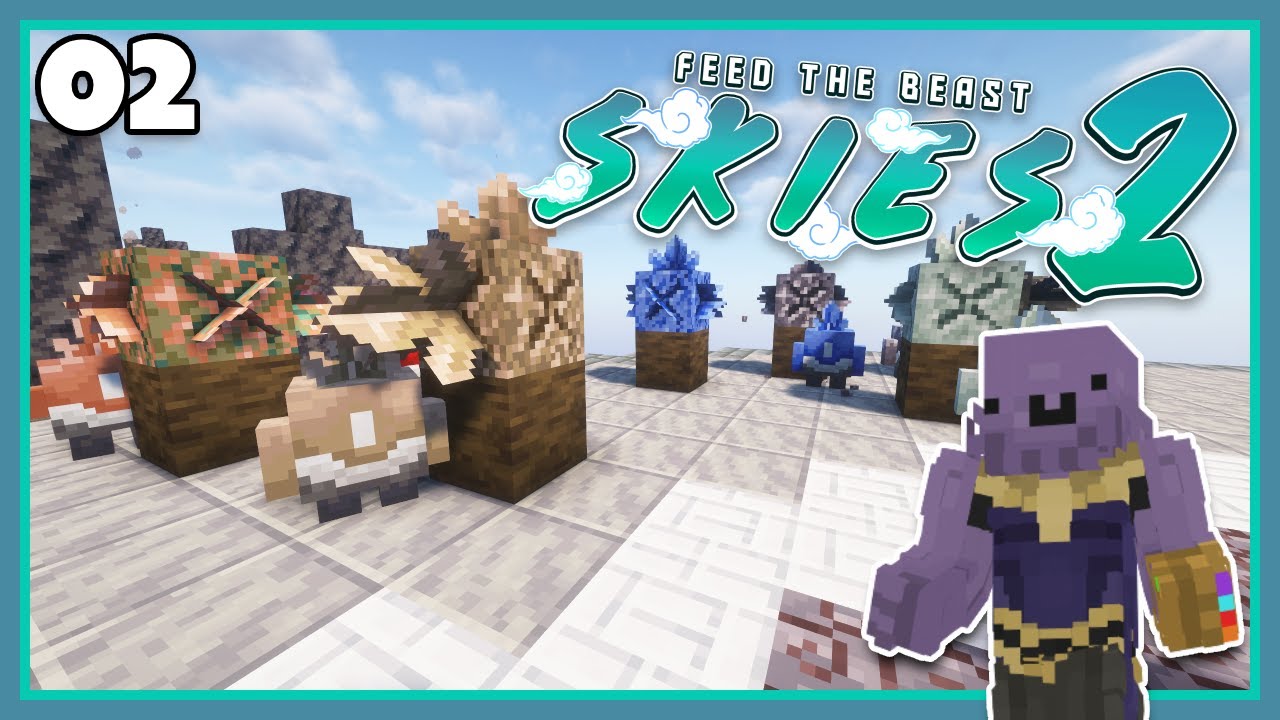 Бесконечные руды с моей армией големов | FTB Skies 2, эпизод 2