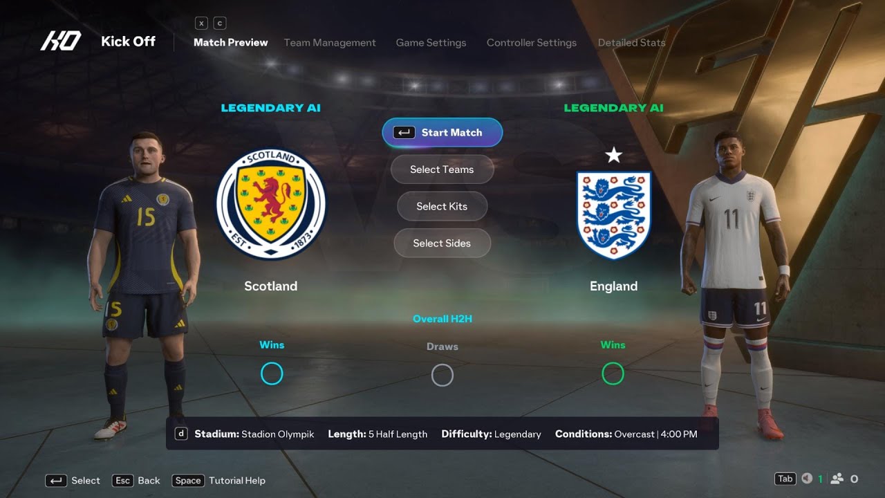 Scotland vs England | International | EA FC 26 | Simulation