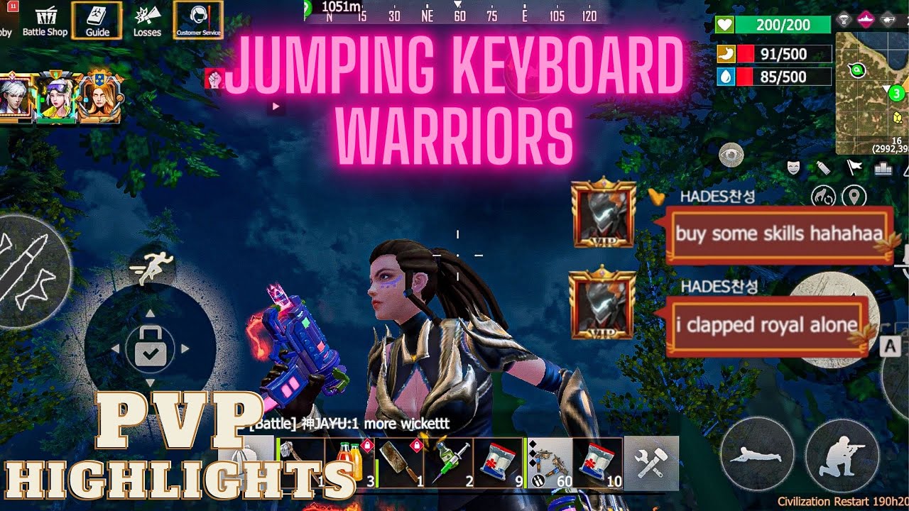 JUMPING KEYBOARD WARRIORS / LAST ISLAND OF SURVIVAL / PVP HIGHLIGHTS #lastislandofsurvival #royale