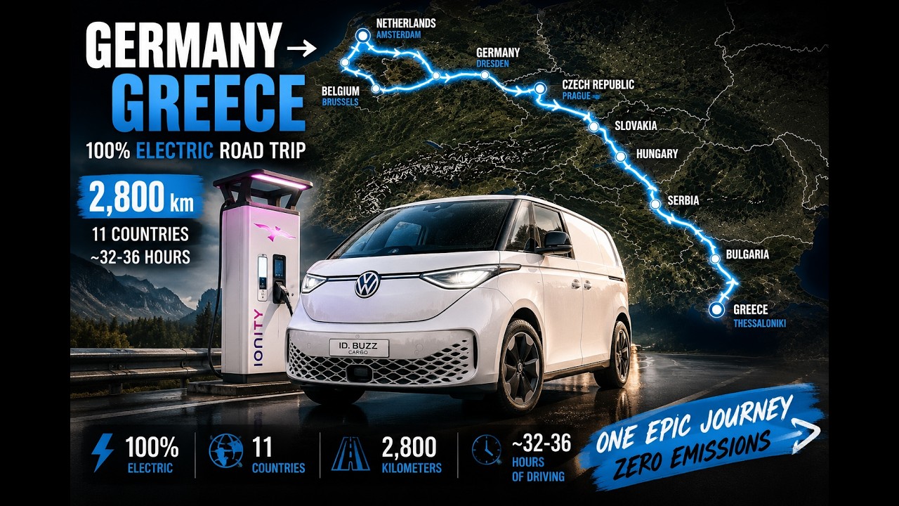 VW ID Buzz 2800km Netherlands to Greece
