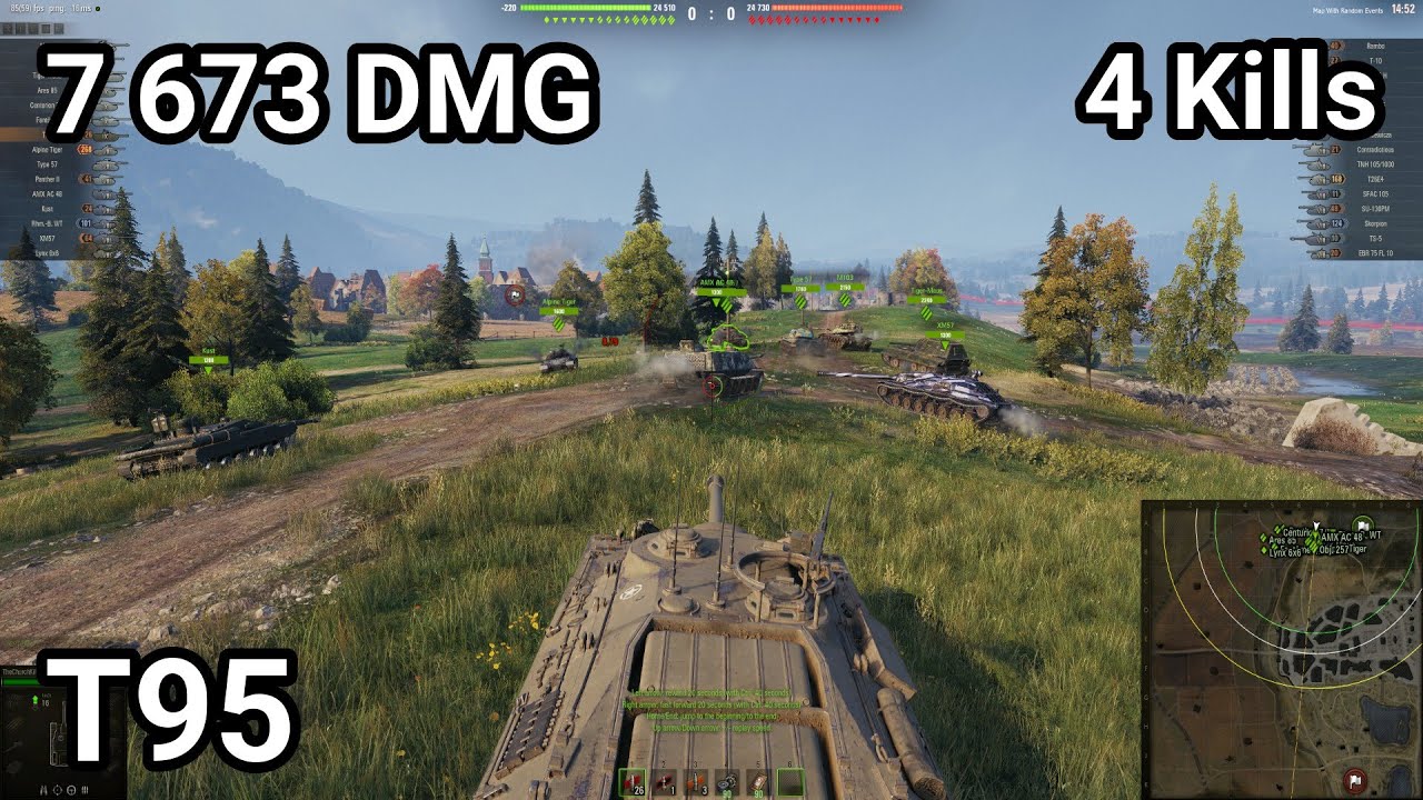 T95 - 7 673 damage / 4 kill / 4 190 blocked / 276 assist