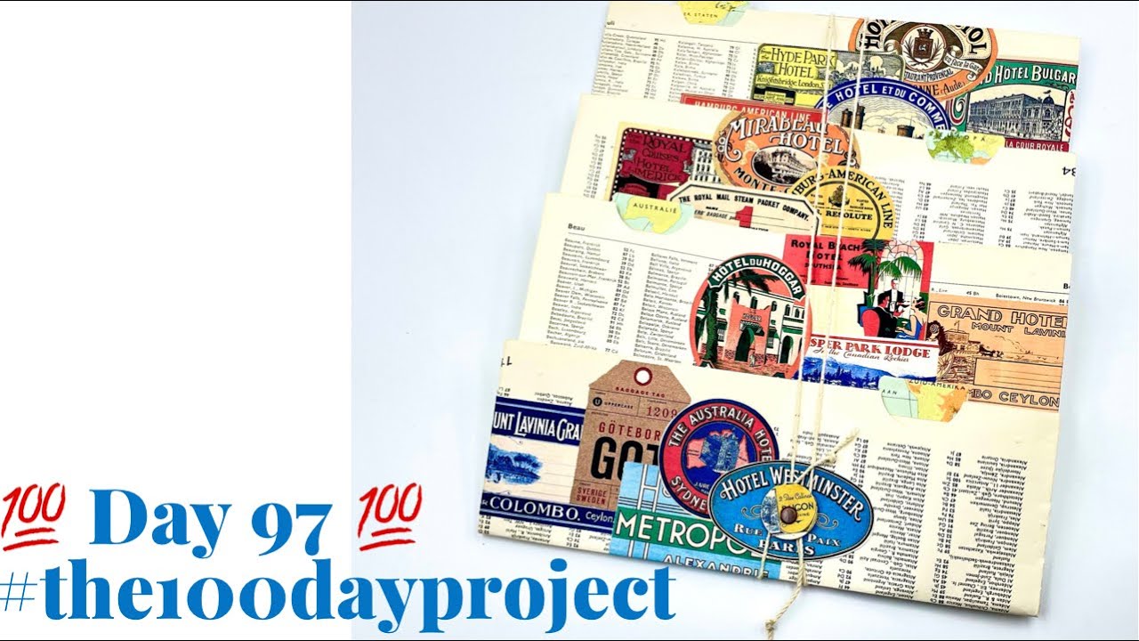 💯Day 97💯 BIG 7 POCKET TRAVEL EPHEMERA POUCH #the100dayproject #craftwithme