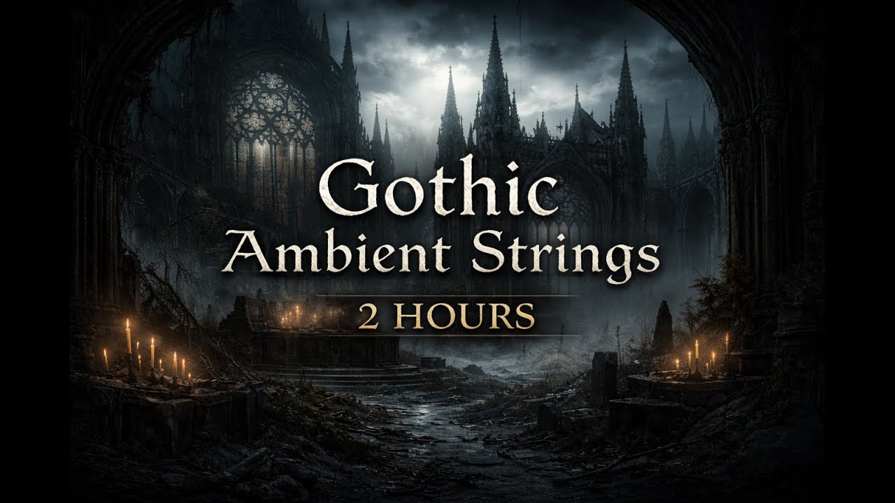 2 Hour Deep Gothic Ambient Strings | Dark Cinematic Drone Music (No Vocals)