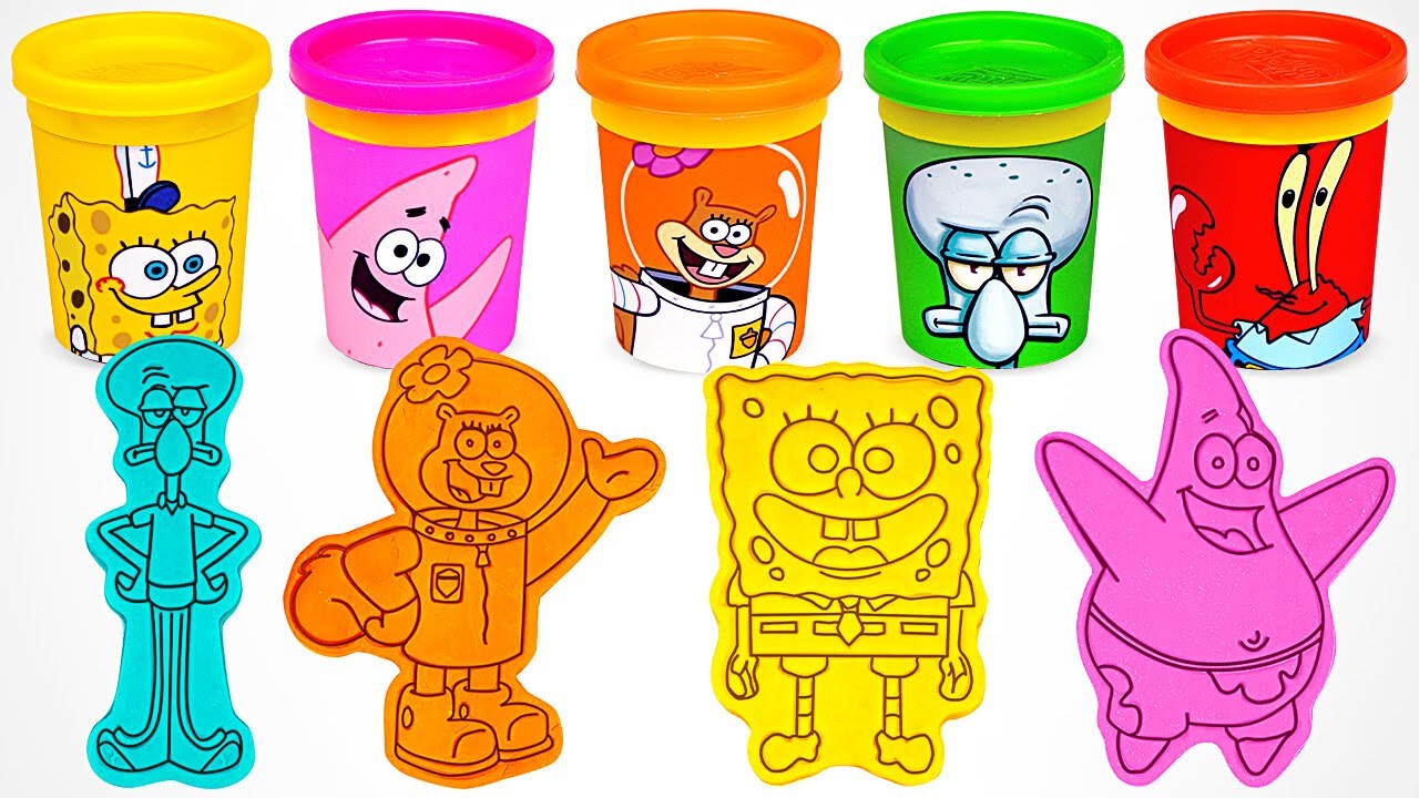 Fabrique Bob l’éponge avec Play-Doh 🌈 | Vidéo éducative pour tout-petits