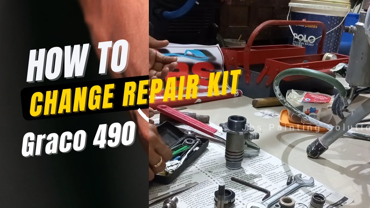 How To change Repair kit Graco 490 // Spray machine repairing