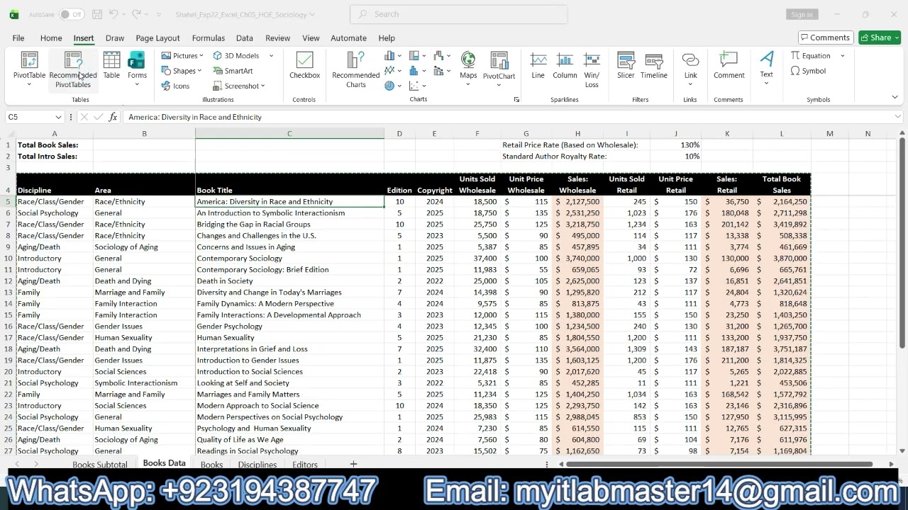 Exp22_Excel_Ch05_HOE  - Sociology 1.1 | Exp22_Excel_Ch05_HOE - Sociology | Excel Ch05 HOE Sociology