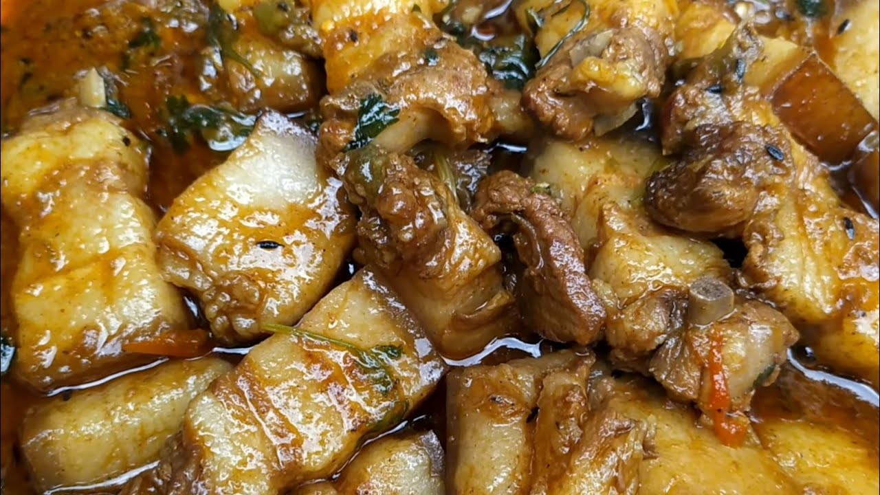 Tasty pork fatty meat recipe | Cooking delicious pork meat curry