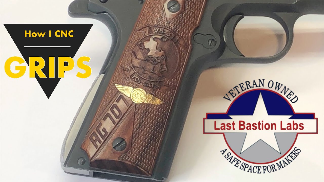 CNC Custom Colt 1911 pistol grips on a Tormach 440