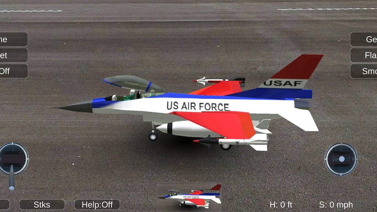absolute rc plane sim F 16 thunderbird